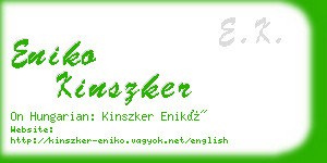 eniko kinszker business card